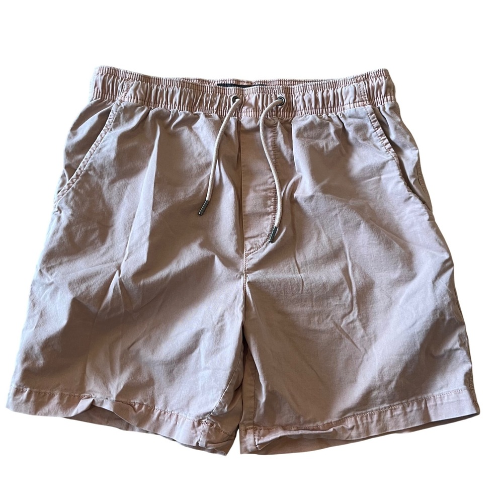American‎ Eagle Mens Flex Pull On Shorts Pink Size Small Drawstring Cotton Blend